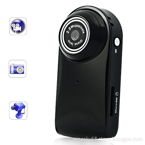 Mini Portable Digital Sports Camera Video Recorder Voice Activated Lens (QT-PDV90)